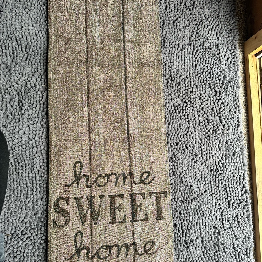 Home Sweet Home Rustic table runner 65”c12”